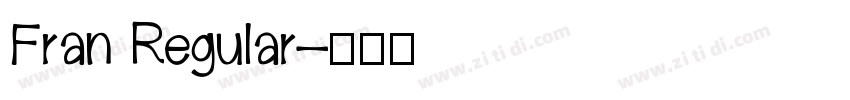 Fran Regular字体转换